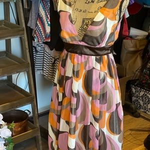 Mosaic Style Flowing Women's Dress Multiple Colors